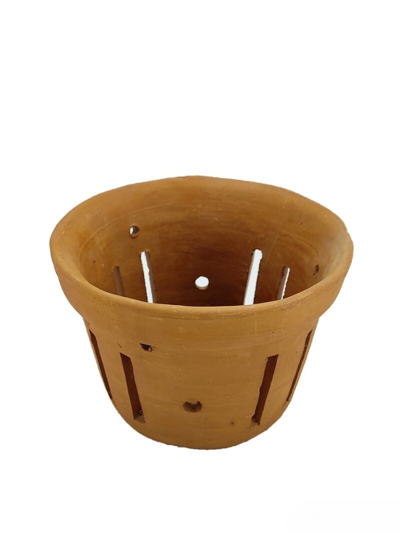 Terracotta Bucket Shape Round Orchid Planter #16722 3X4 Product Peppyflora 01 B Moz